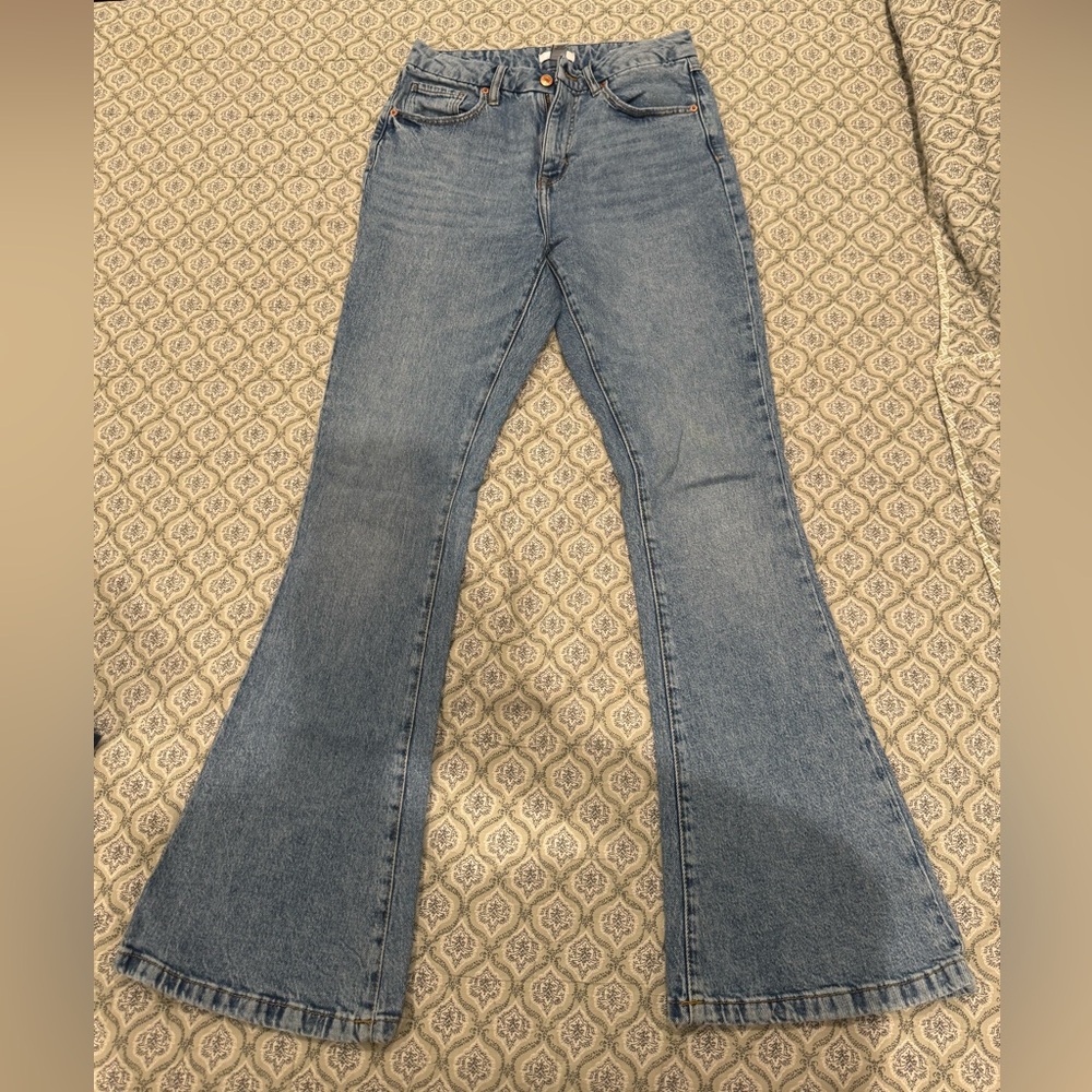 Forever 21 Light Blue Flare Jeans